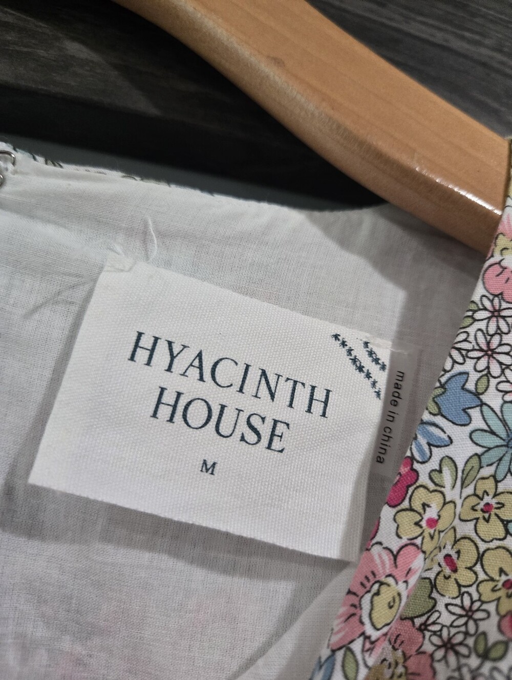 Hyacinth House Peasant Colorblock Floral Midi Dress Tiered boho M - Picture 3 of 7